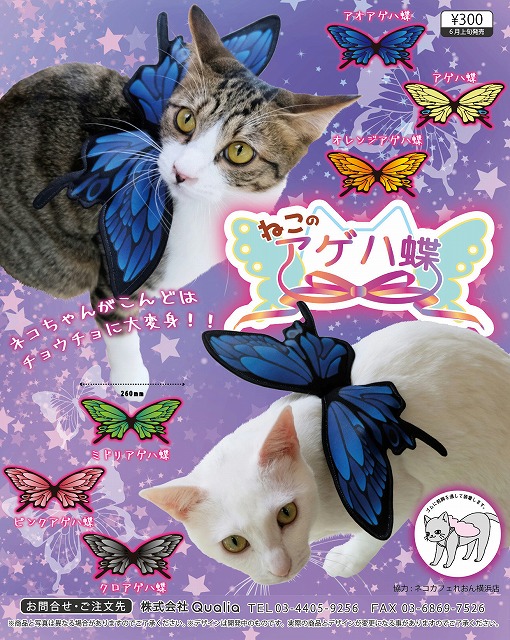 Qualia 2018年6月發售 300Yen扭蛋 Cat in butterfly | Taghobby.com