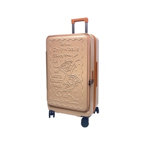 A luggage with a cartoon character on it AI-generated content may be incorrect.