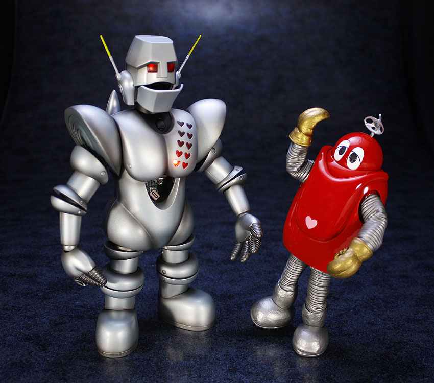 GANTZ先生　お宝　キーホルダー 身長約4cm 「がんばれ！！ロボコン」 がんばれロボコン】ガンツ先生&ロボクイ【1998/キーホルダー2個