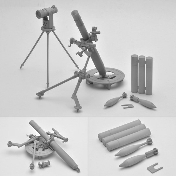 tomytec 2016年10月发售: 1/12 little armory ld007 81mm迫击炮l16