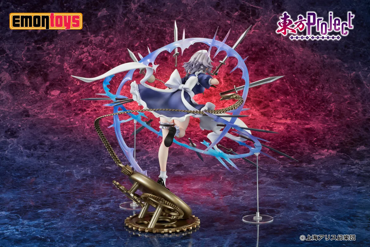 特典付き新品 東方Project 十六夜咲夜 フィギュア EMONTOYS 絵梦トイズ「東方Project 1/7スケールフィギュア：十六夜咲夜