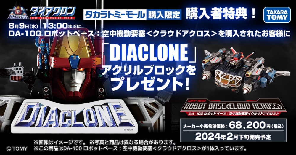 タカラトミー ダイアクロン DA-100 ロボットベース：空中機動要塞 