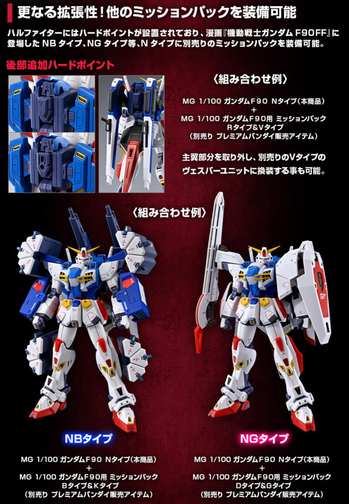 MG F90 Nタイプ 素組品 ガンプラ MG ガンダムF90用 ミッションパック R
