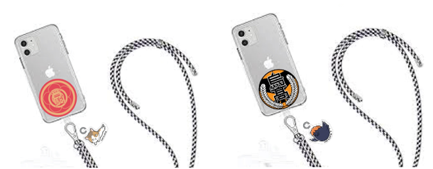 A phone with a lanyard Description automatically generated