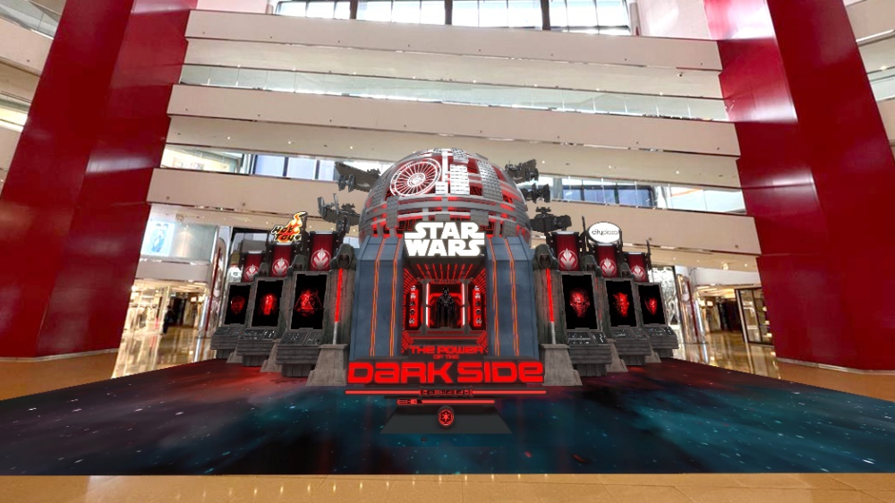 A large building with a large dome with red lights
Description automatically generated with medium confidence