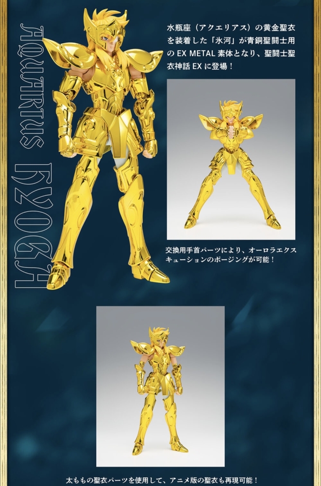 新品未開封 聖闘士聖衣神話EX アクエリアス氷河 黄金聖衣の継承者 2体