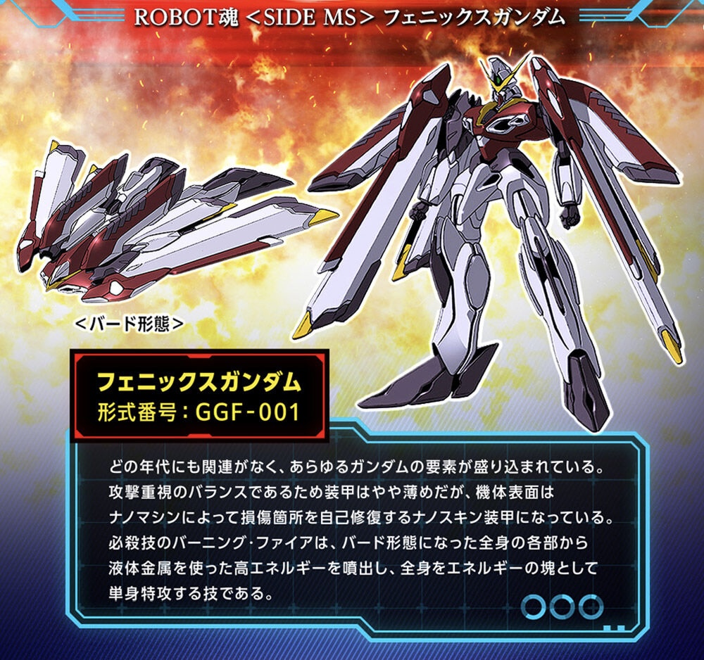 ROBOT魂 ＜SIDE MS＞ フェニックスガンダム 新品未開封品 ROBOT魂 ＜SIDE MS＞ フェニックスガンダム | 魂ウェブ